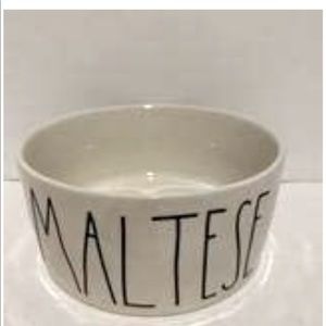 Rae Dunn MALTESE Dog Dish / Dog Bowl